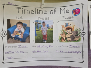 piece of paper with baby a little kid pictures on it